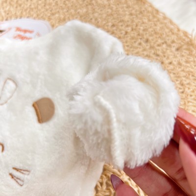 Conj. Casaco de Pelinho Bebê Tigre e Calça de Moletom - Off White